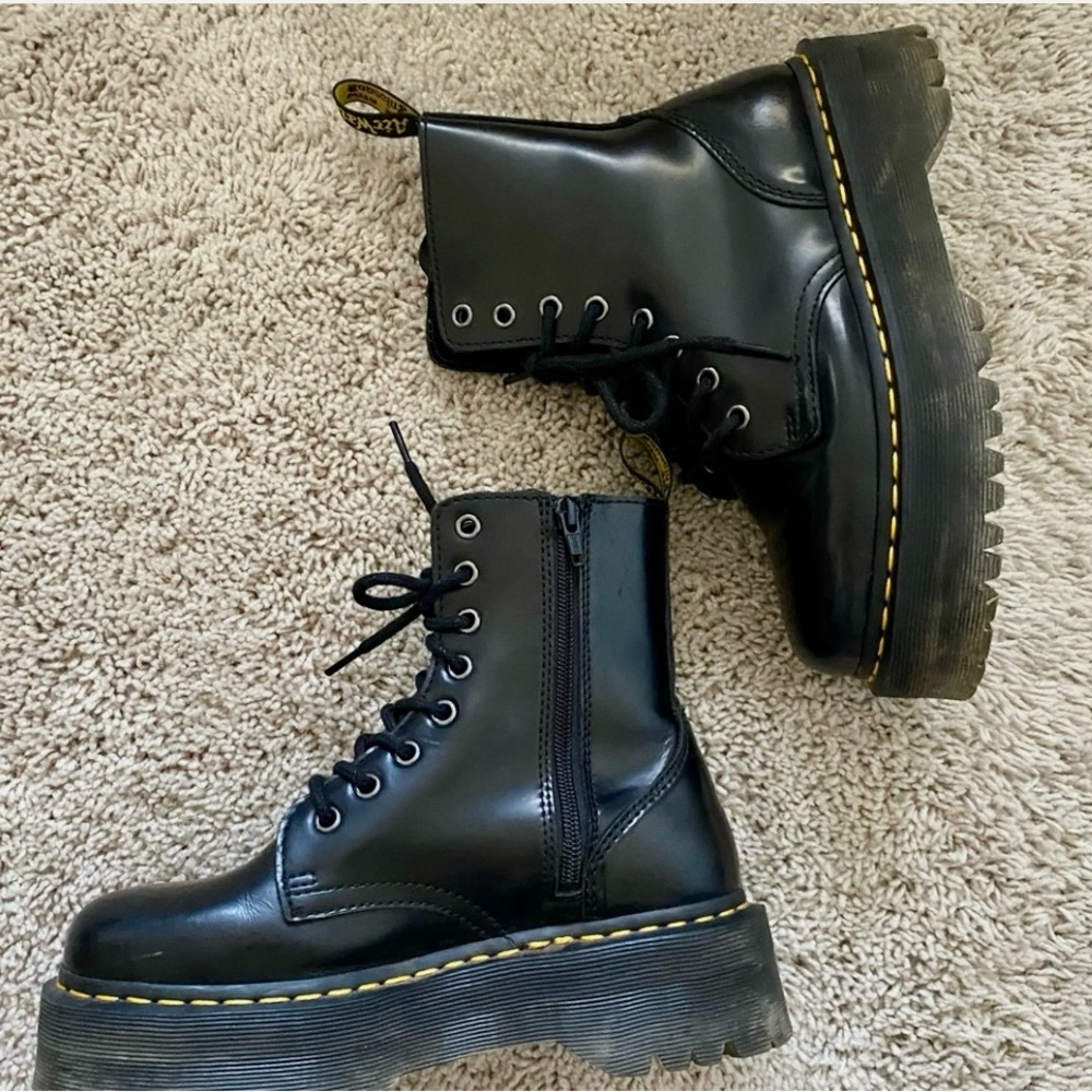 JADON BOOT SMOOTH LEATHER PLATFORMS Dr.Martens - Picture 2 of 7